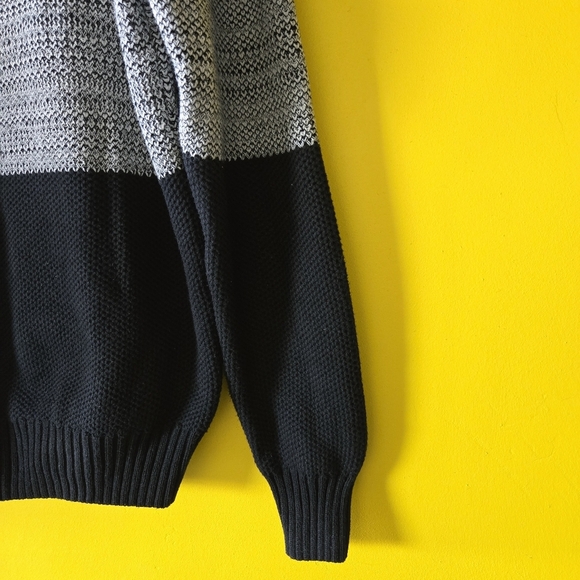 Abstract one 1/4 Quarter Zip Knit Jumper Stripe brand Sz Small - Picture 6 of 6